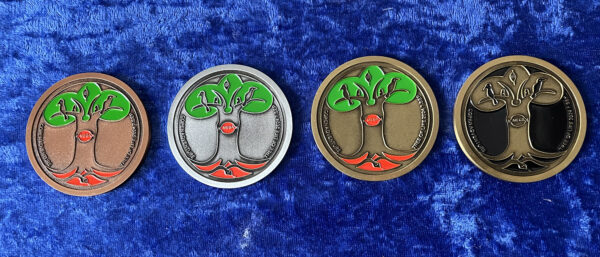 Copen Adventure - Tree of Life Coins i kobber, sølv, guld og sort finish