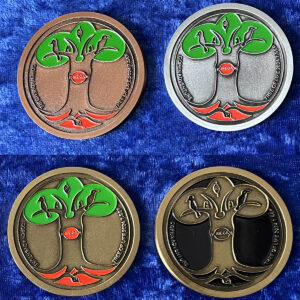 Copen Adventure - Tree of Life Coins i kobber, sølv, guld og sort finish