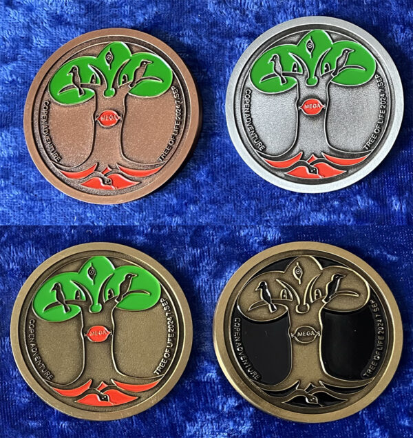 Copen Adventure - Tree of Life Coins i kobber, sølv, guld og sort finish